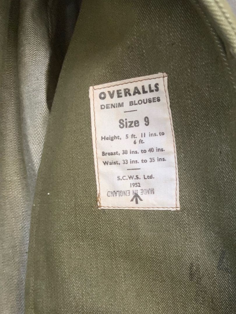 1950年代　イギリス軍　グリーンデニム　ジャケット