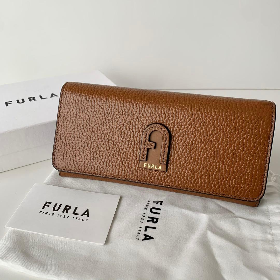 【FURLA】フルラ　ダフネ　長財布　ロングウォレット　ブラウン　ほぼ新品