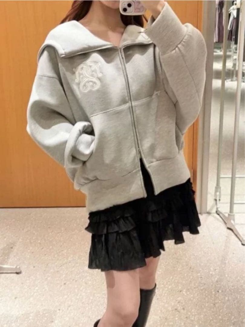 【新品未使用】SNIDEL♡ボリュームパーカー グレー