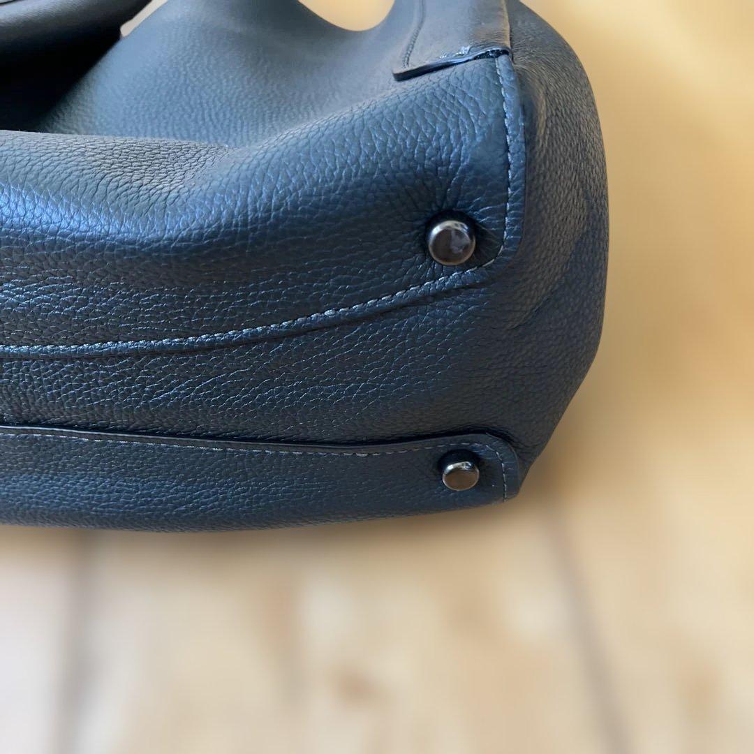 コーチ　ハンドバック　深いグリーン