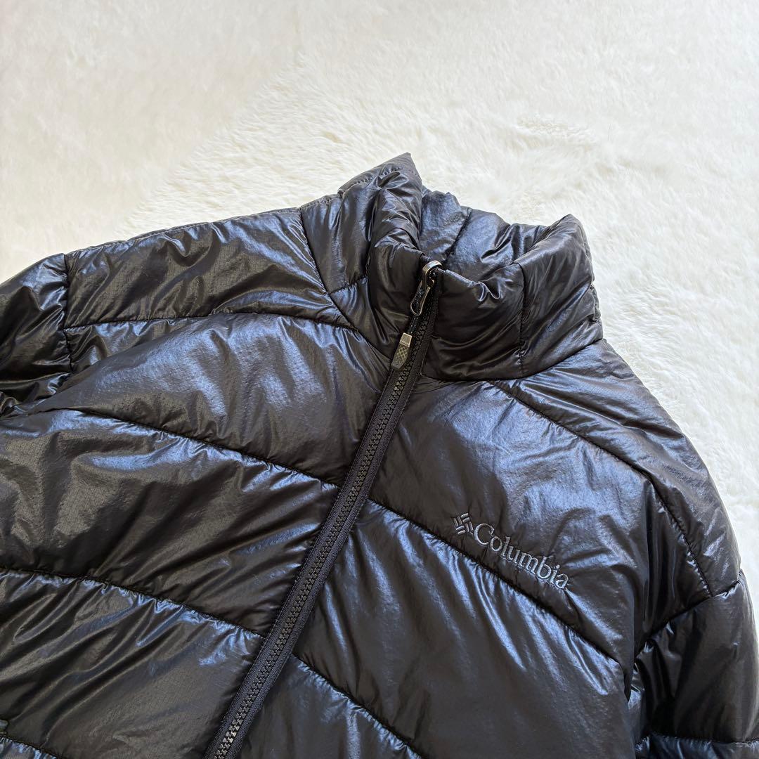 00s Columbia ダウンジャケット ドローコード 黒 XL