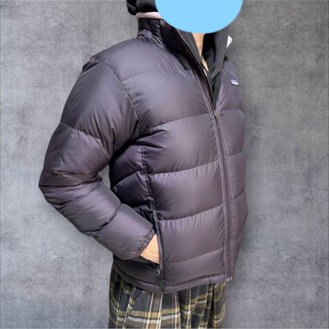 旧タグ Patagonia パタゴニア ダウンジャケット ヌプシ 肉厚 黒系 紫