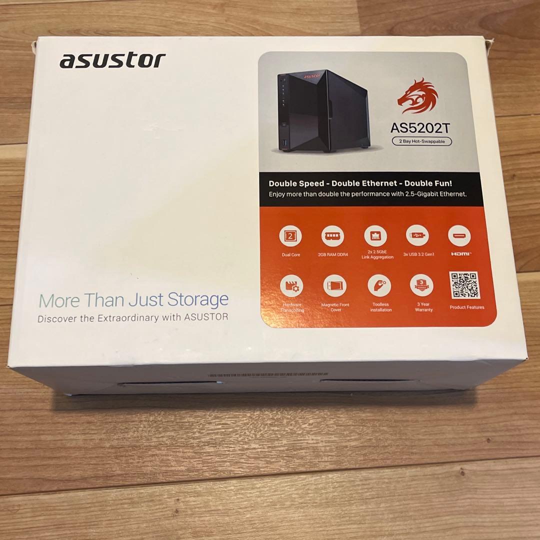 ASUSTOR AS5202T 6GB RAM増設 2ベイ NAS