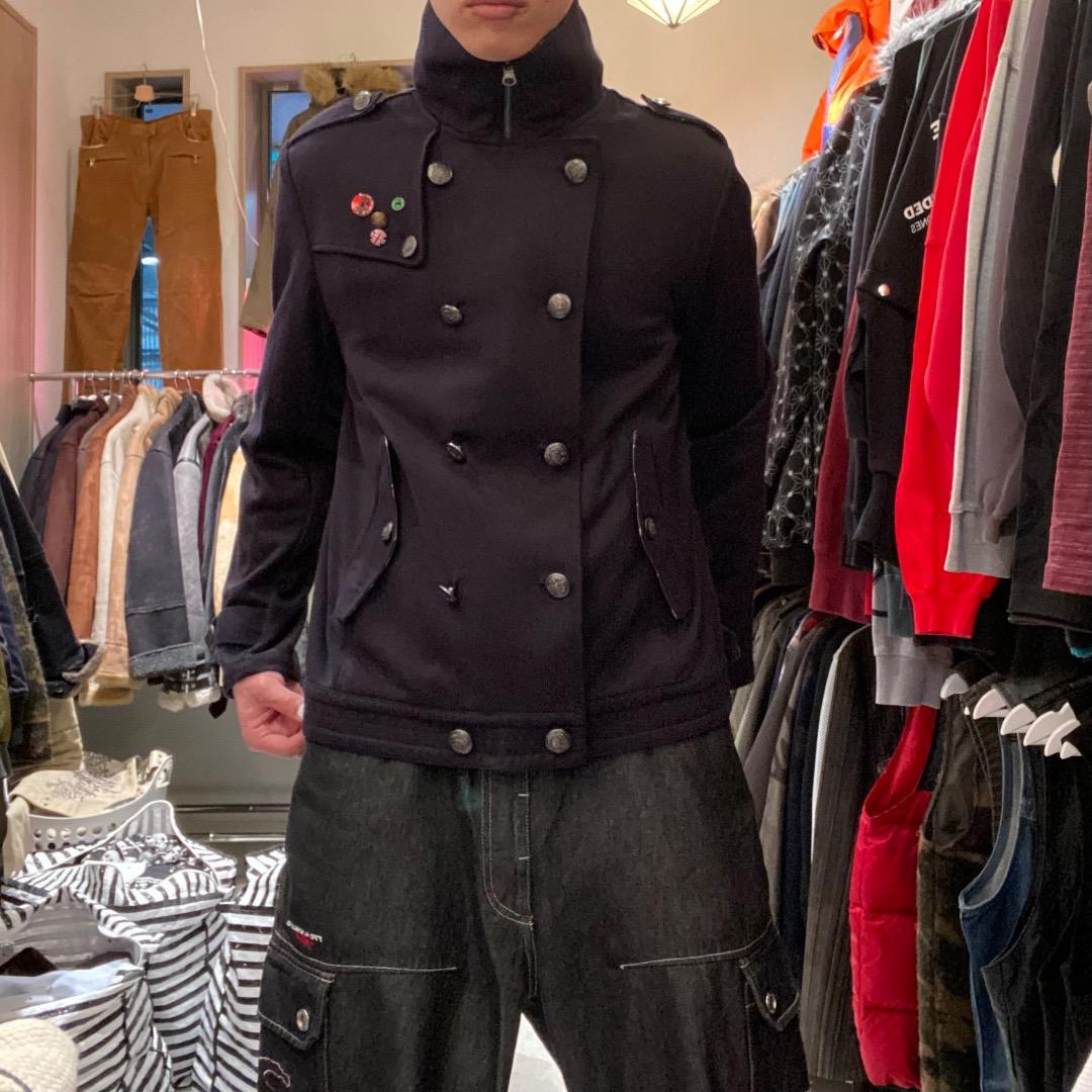 PINCPONC お兄系 y2k アーカイブ ギミック スタンドカラー Pコート