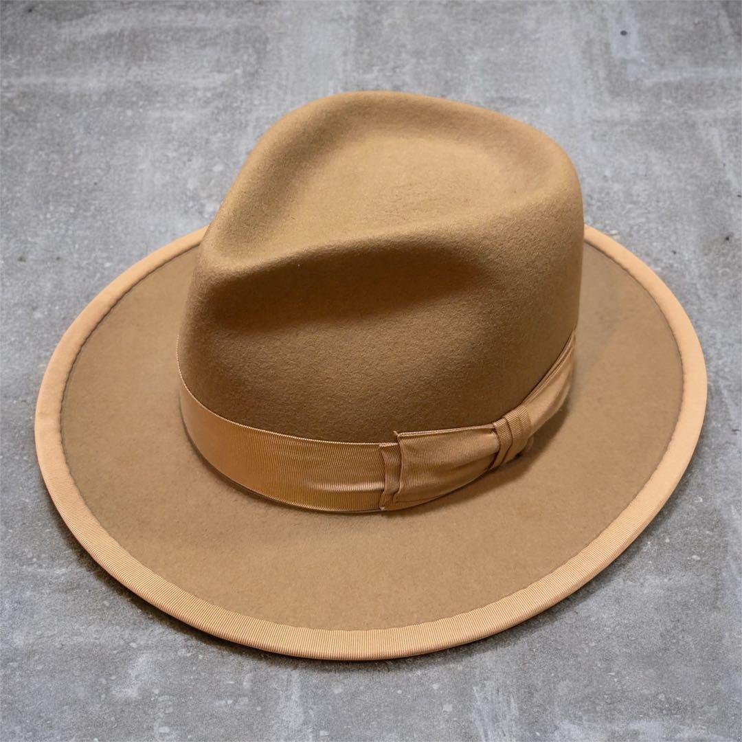 【美品】エイチダブリューアンドコー　ハット　ポイントエイチ　ベージュ