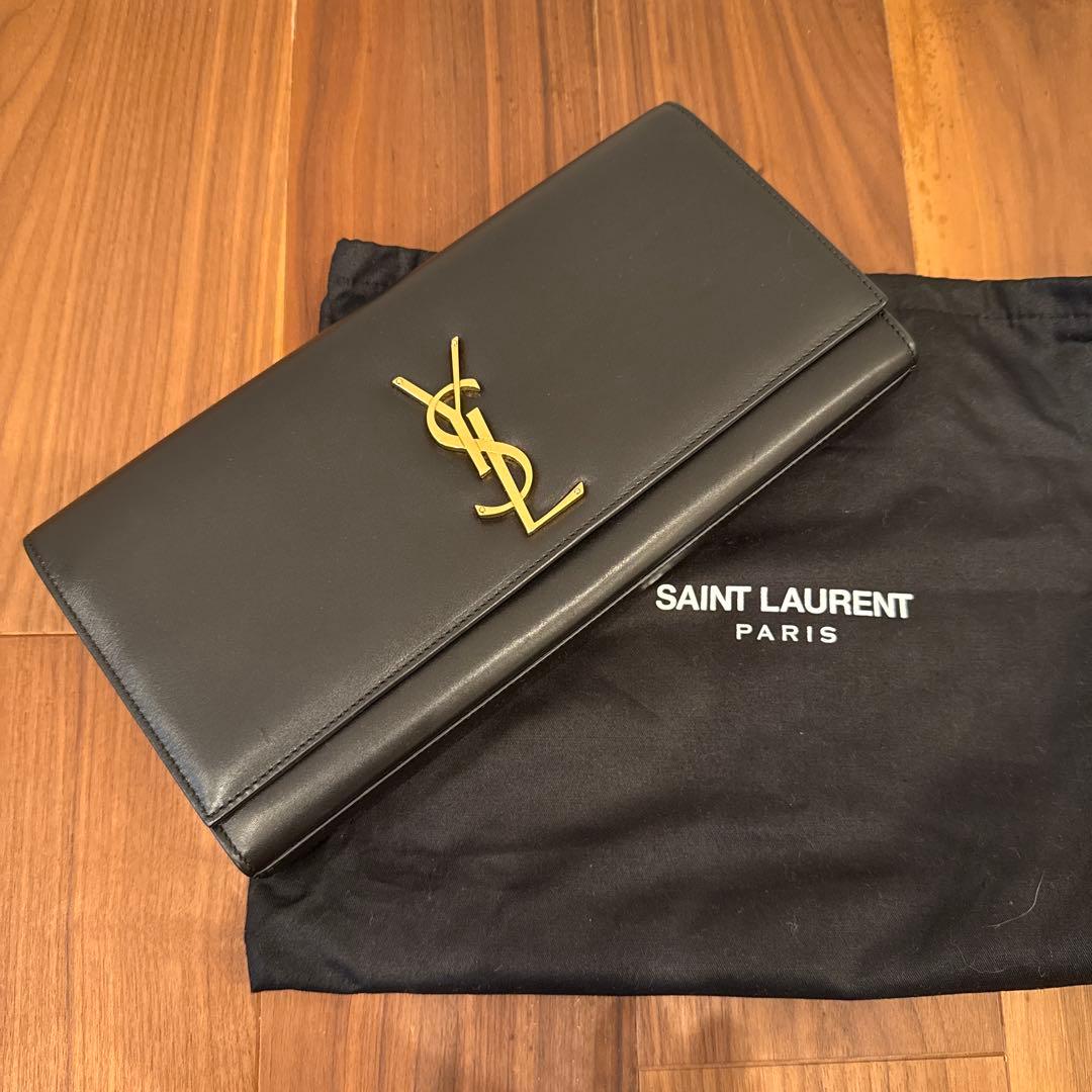 SAINT LAURENT ブラック クラッチバッグ