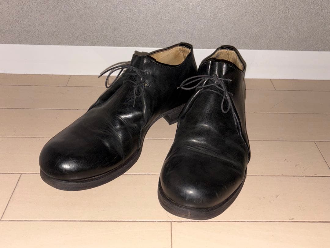m.a+ Double Fold Shoes クラッタ 馬革 黒 42 美品