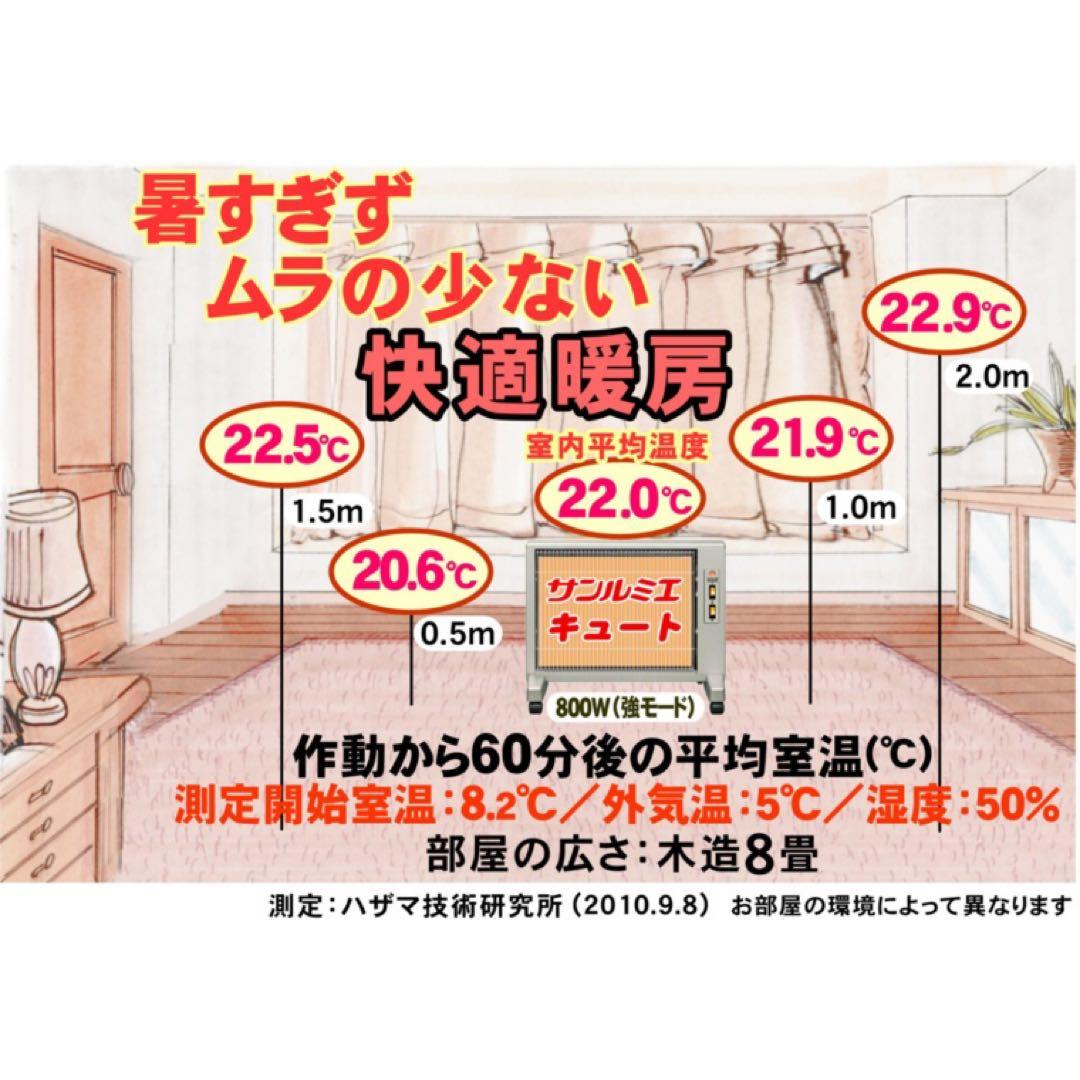 SUN LUMIE サンルミエ　Cute キュート外線電気ストーブ E800LS