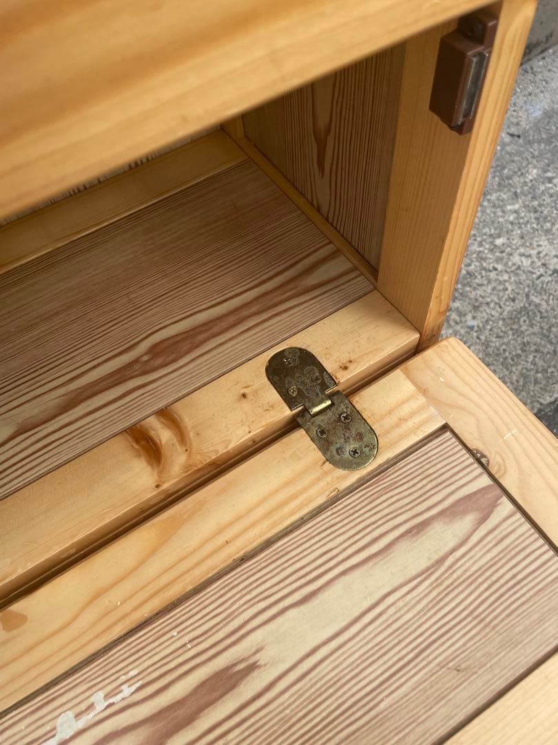 カントリー調　木製キッチンワゴン 引き出し付き