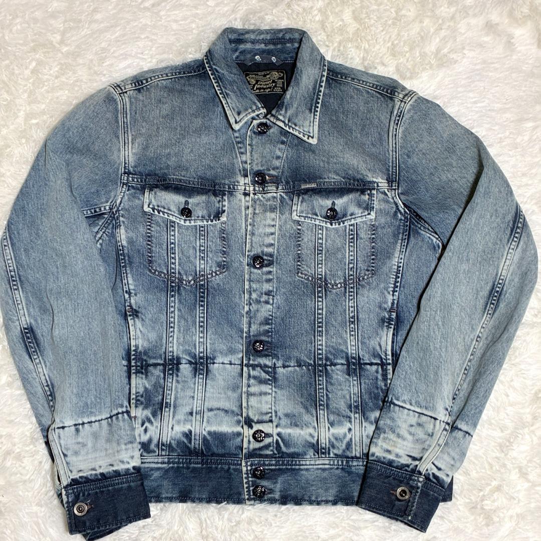 ★美品 XLサイズ★ DIESEL デニムジャケット ダメージ加工 ブルー
