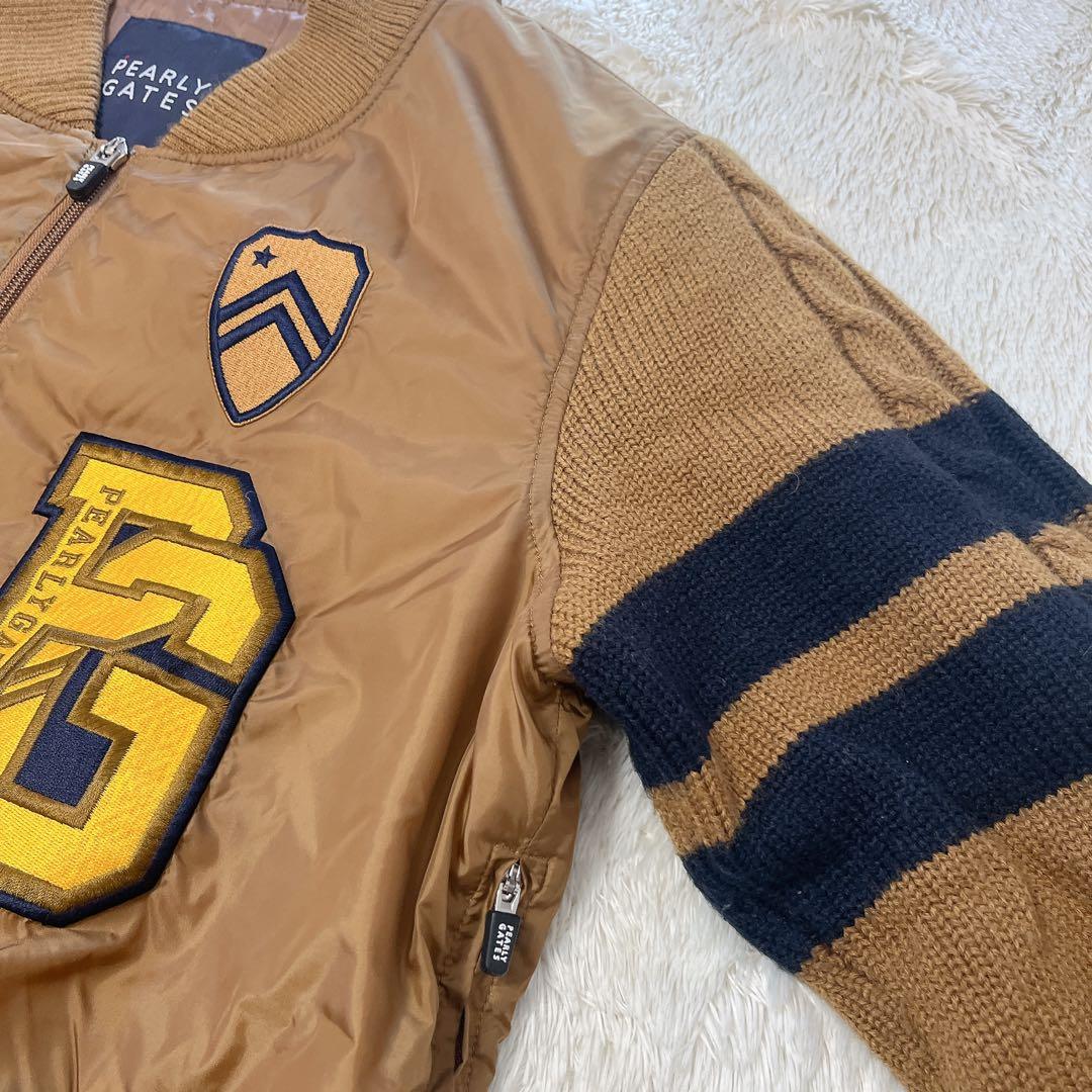 パーリーゲイツ　ハーフジップ　中綿　ブルゾン　ニット切替