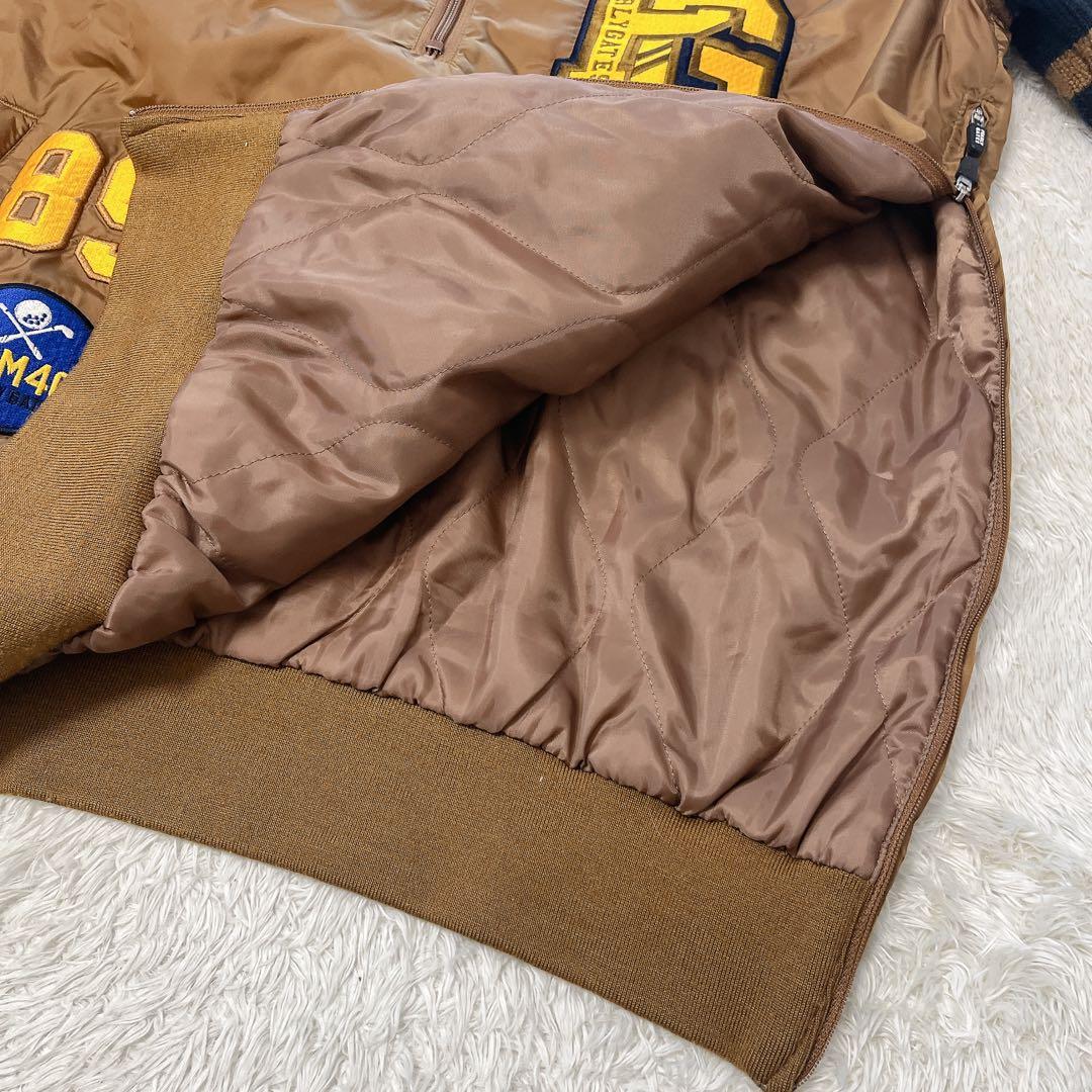 パーリーゲイツ　ハーフジップ　中綿　ブルゾン　ニット切替