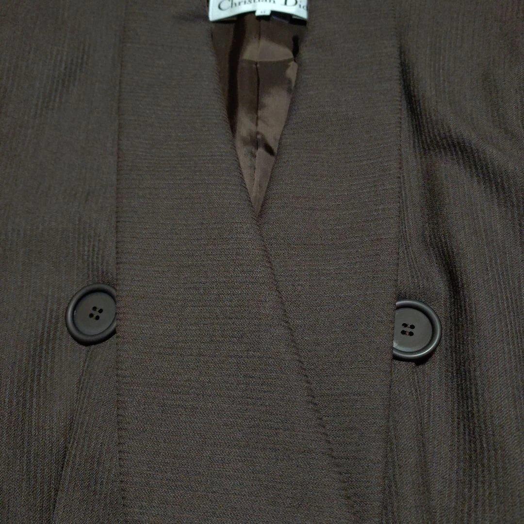 ヴィンテージChristian Dior ブラウン テーラードジャケットス―ツ