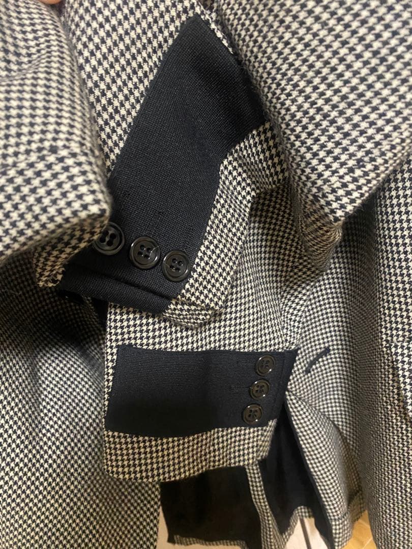 激安　ブラックコムデギャルソン　ジャケット　千鳥格子