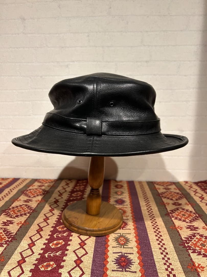 Mr.FATMAN x WOLFMAN BARBER ハット レザー