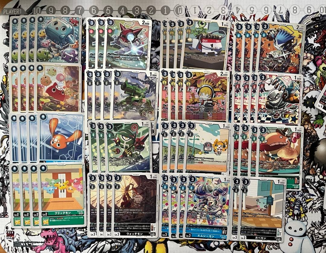 デジモンカード　アプモンデッキ　公式スリーブ付