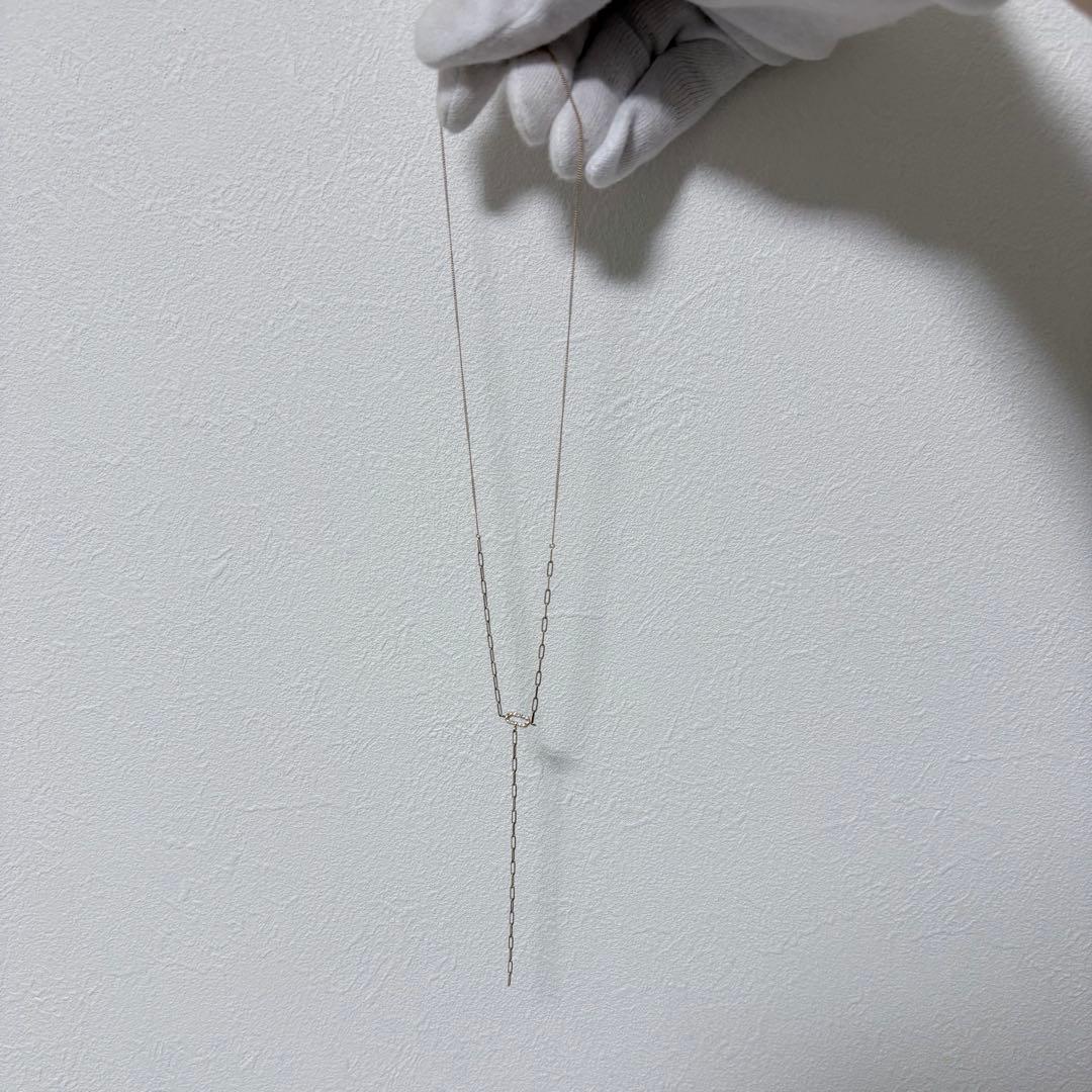 【lilas】未使用 10kyg+dia ネックレス リラ