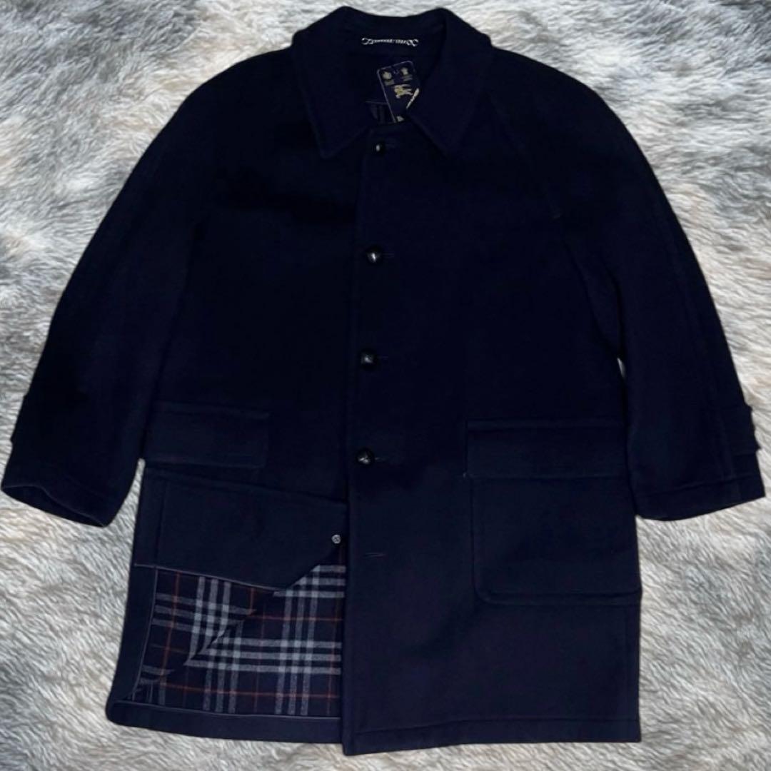 新品未使用 Burberrys 英国製ウールコート 50 濃紺