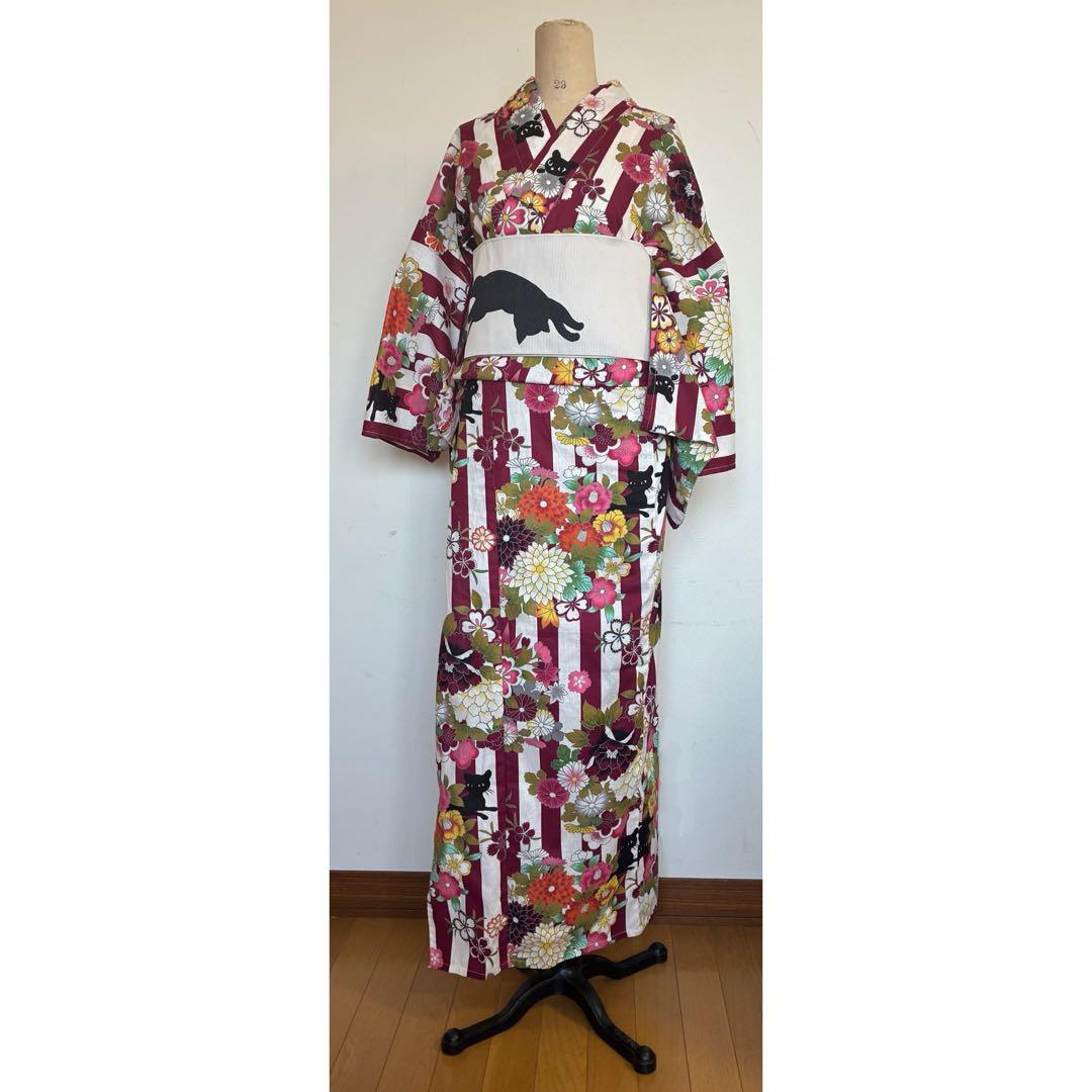 Nico antique黒猫レトロモダン浴衣