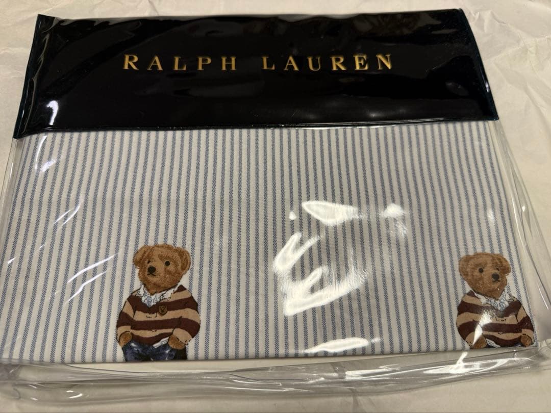 新品未開封ラルフローレンクッションカバーラグビーシャツべアスローピロー　ポロベア