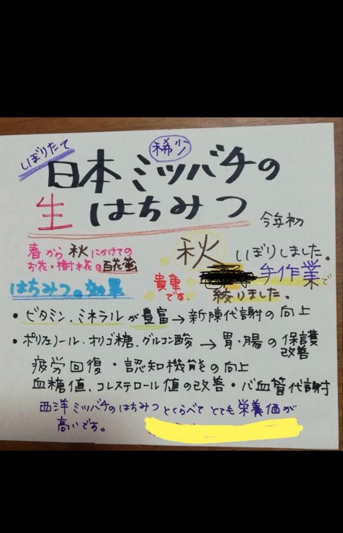 100%天然生ハチミツ熟成もの　日本ミツバチの蜂蜜620g✖️２本
