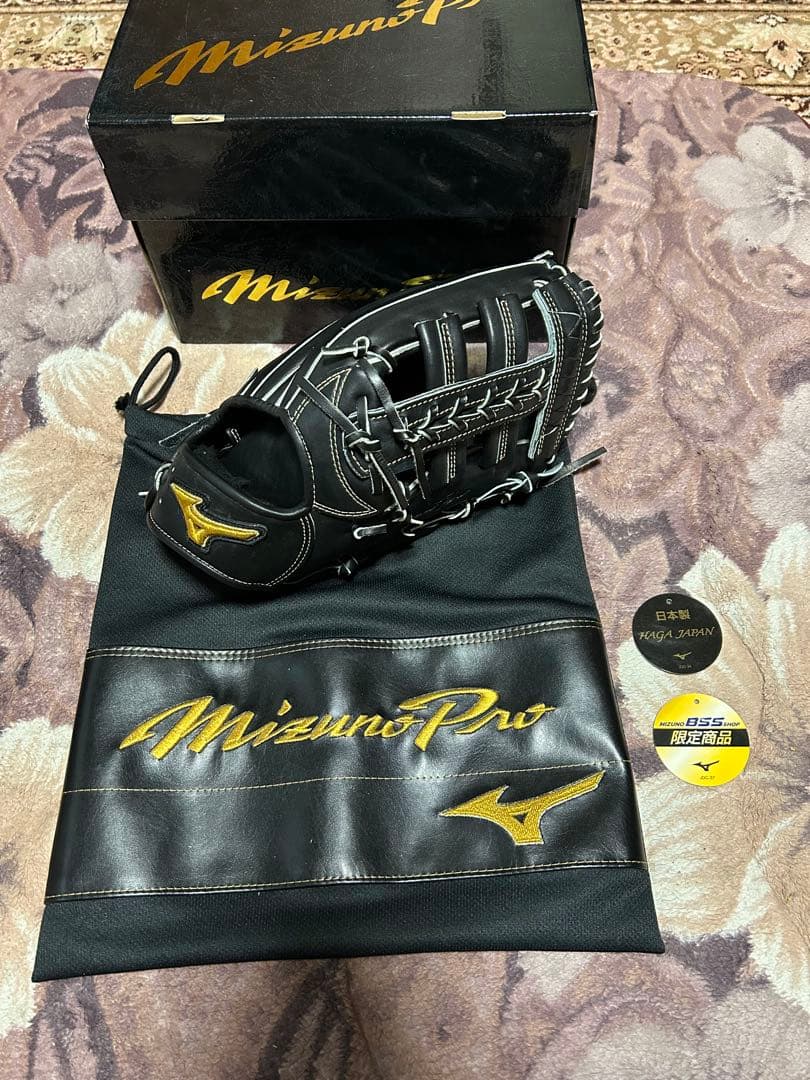 日本製　ミズノプロ　硬式　外野　グローブ　外野手　波賀　ミズノ　グラブ　軟式