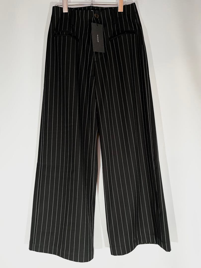 新品 25AW 7HILL ストライプワイドスラックス