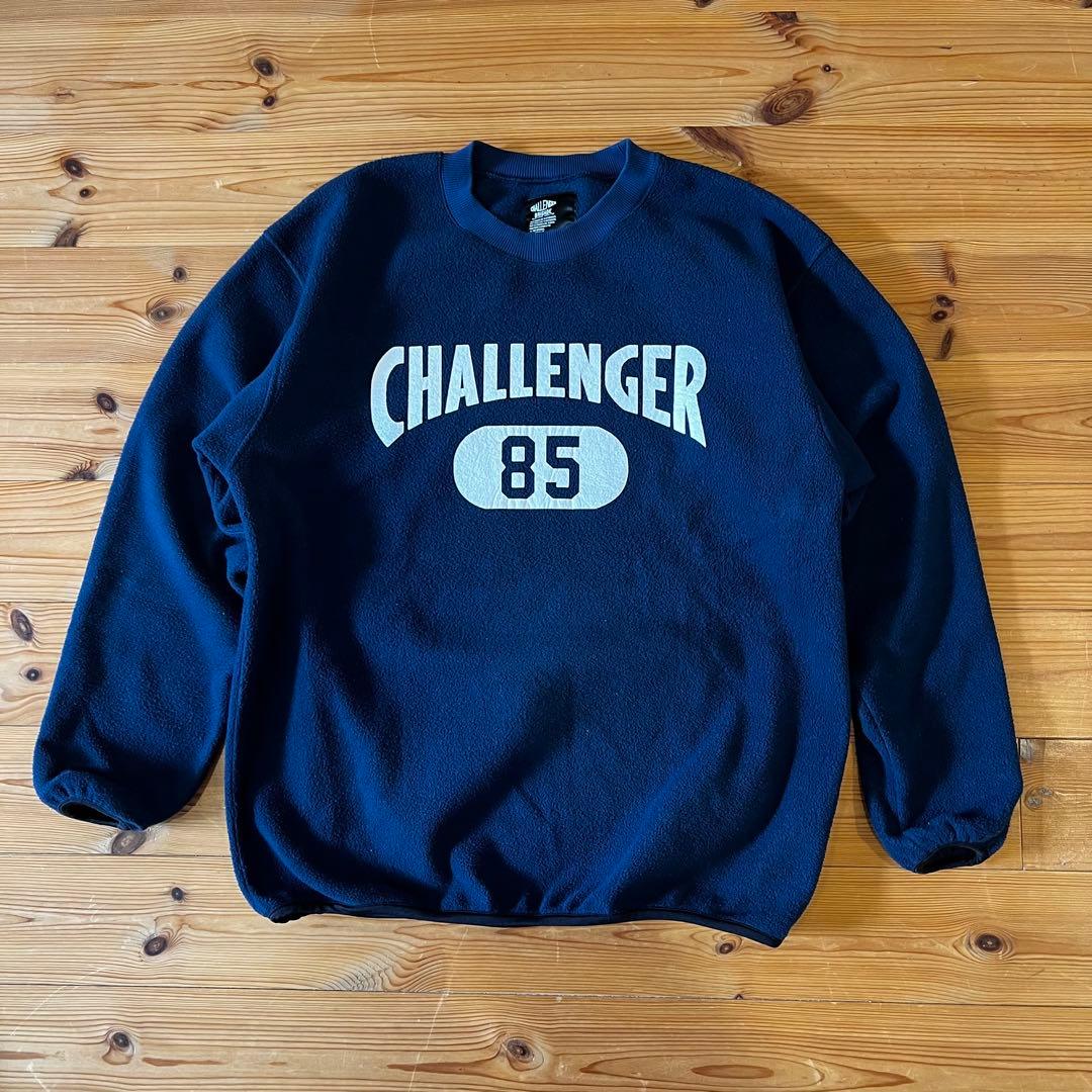 CHALLENGER カレッジロゴフリース　ネイビー　M