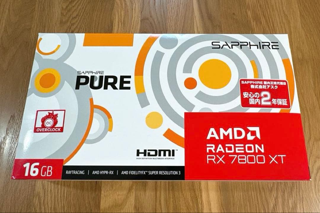 【超美品】SAPPHIRE PURE Radeon RX 7800 XT