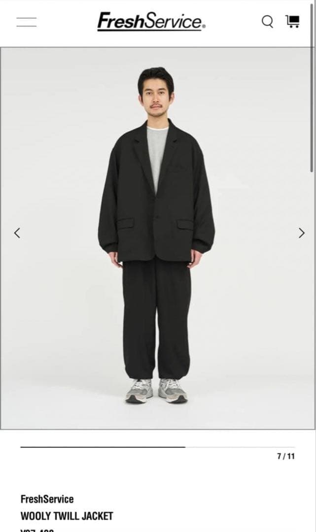 FreshService Wooly Twill Jacket ブラック