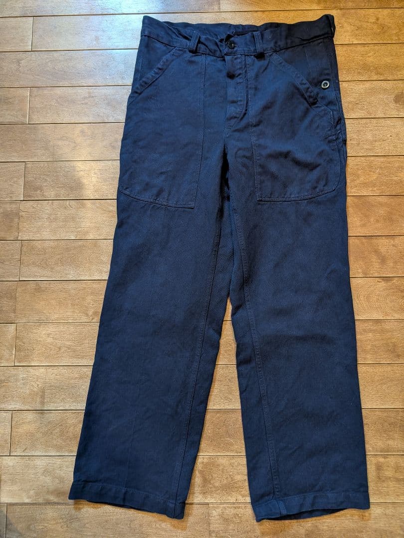 即完売品 WAIPER 実物 スイス軍 後期 デニムワークパンツ NAVY染め