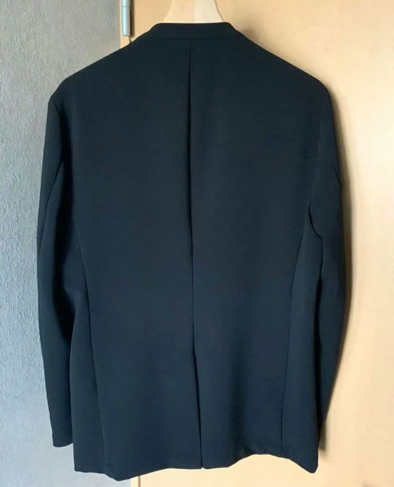 超美品 / PE ストレッチダブルクロス カラーレスジャケット / ブラック