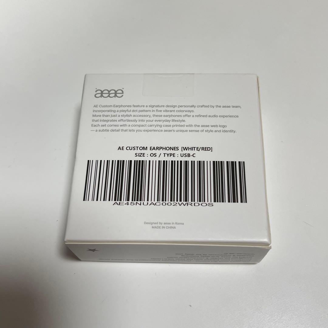 aeae イヤホン ドット 有線イヤホン レッド