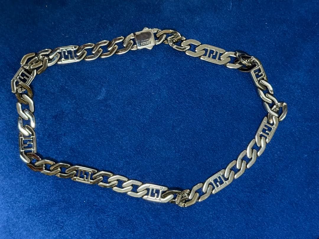 FENDI フェンディ FFチェーンネックレス チョーカー ブラッククローム