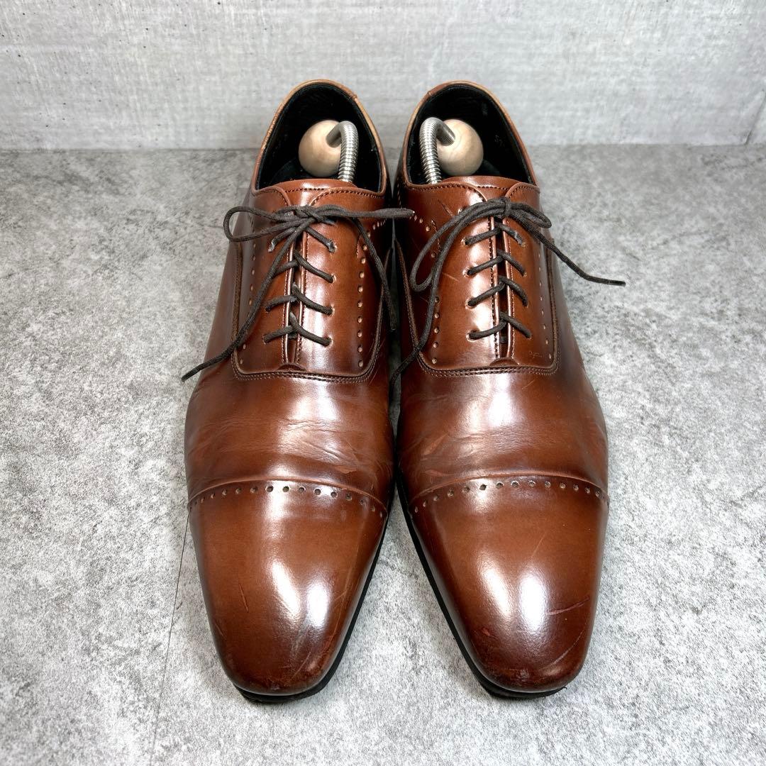 美品【REGAL】ビジネスシューズ/11LR/ストレートチップ/キャップトゥ/茶