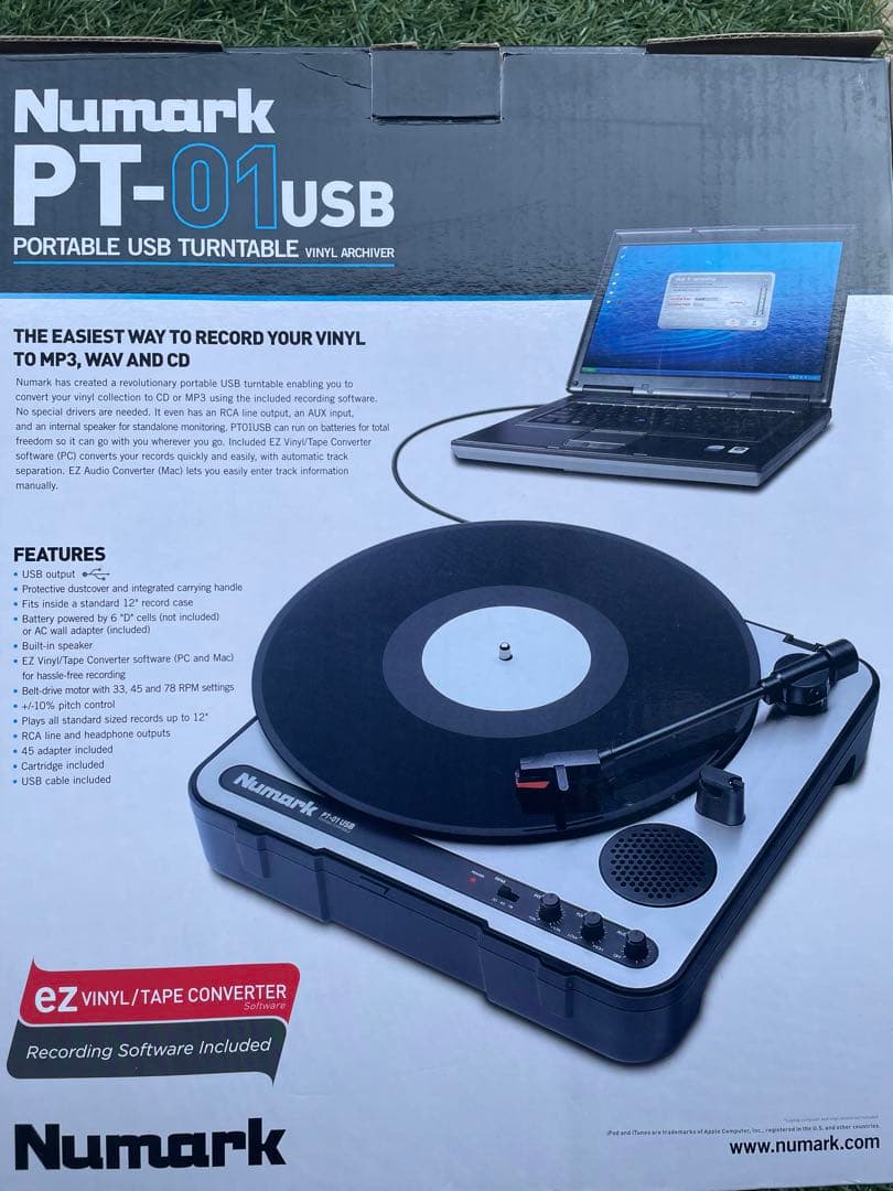 m*3様 値下！【美品】Numark PT-01USB ポータブルUSBターンテ