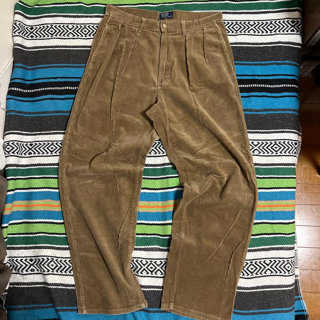 80s～90s Ralph lauren 2タック コーデュロイパンツ