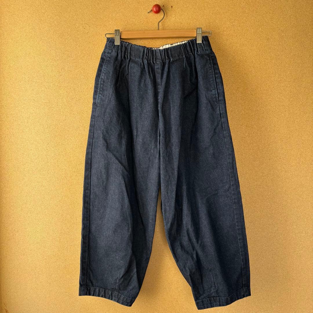 かぐれ 2025 デニムクロップドパンツ インディゴ