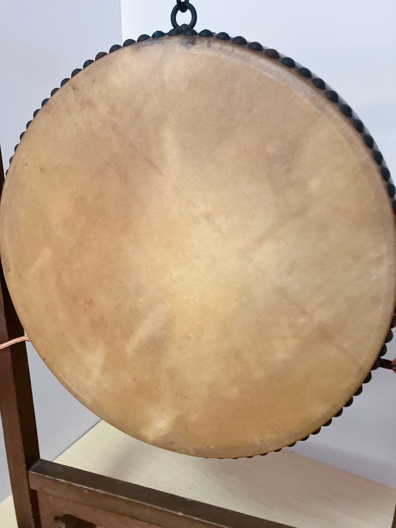 和太鼓　平太鼓　平胴太鼓　鳥居台付き　1.4尺 約43cm 和楽器　打楽器