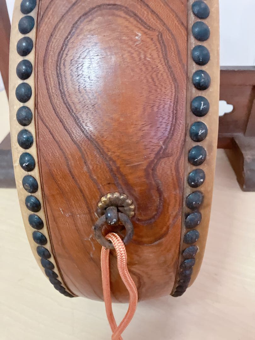 和太鼓　平太鼓　平胴太鼓　鳥居台付き　1.4尺 約43cm 和楽器　打楽器