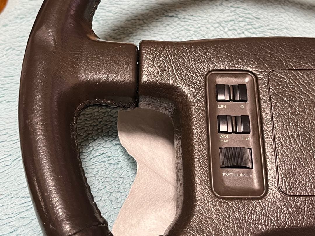 UF31 レパード　後期型　純正ステアリング　ブラウン　光通信