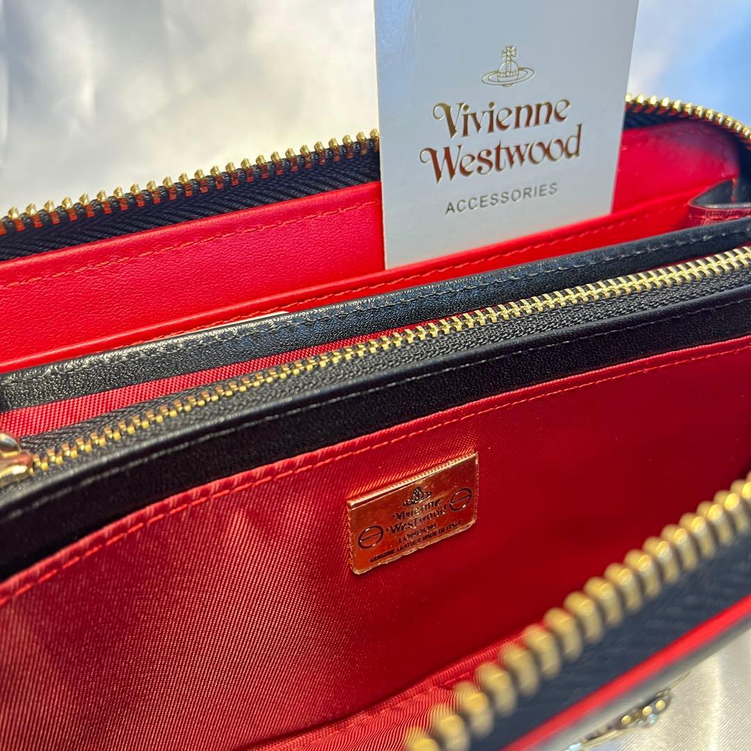 新品 Vivienne Westwood 黒 真っ赤な内装 長財布 バレンタイン