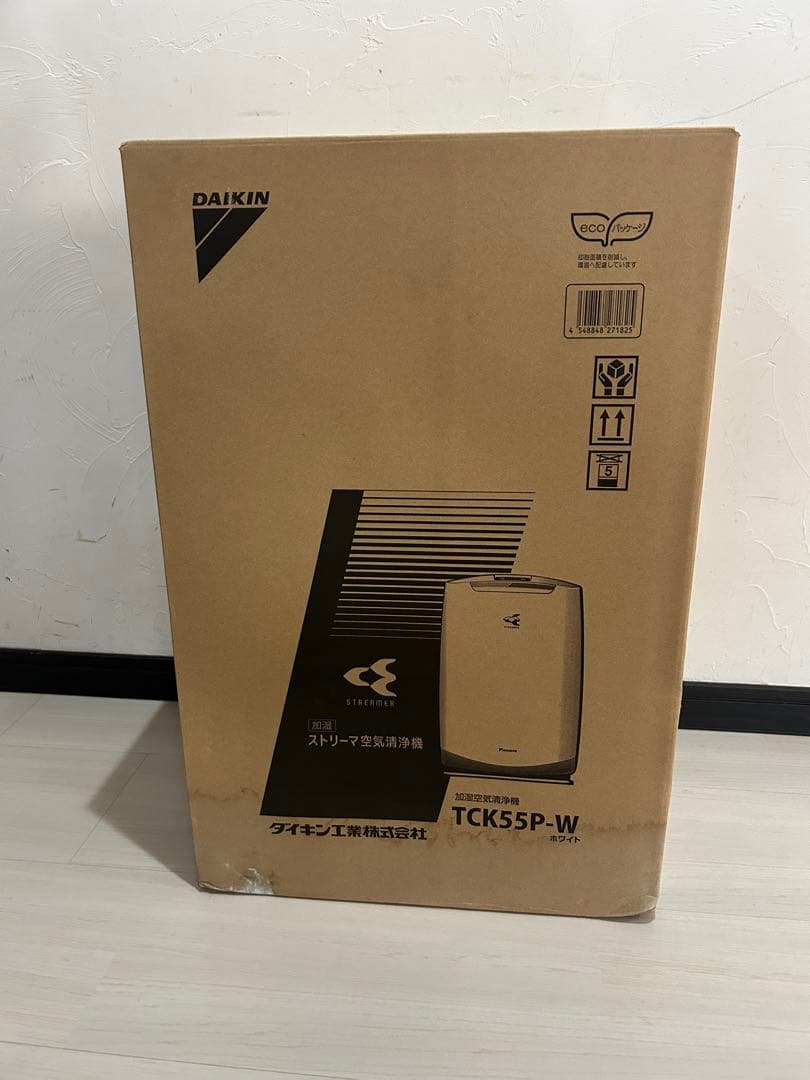 【未開封品】ダイキン ストリーマー加湿機能 空気清浄機　TCK55P-W