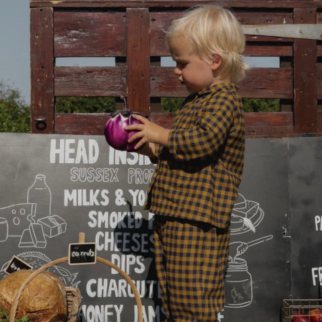 【新品未使用】オーガニックズー　ギンガム　シャツ