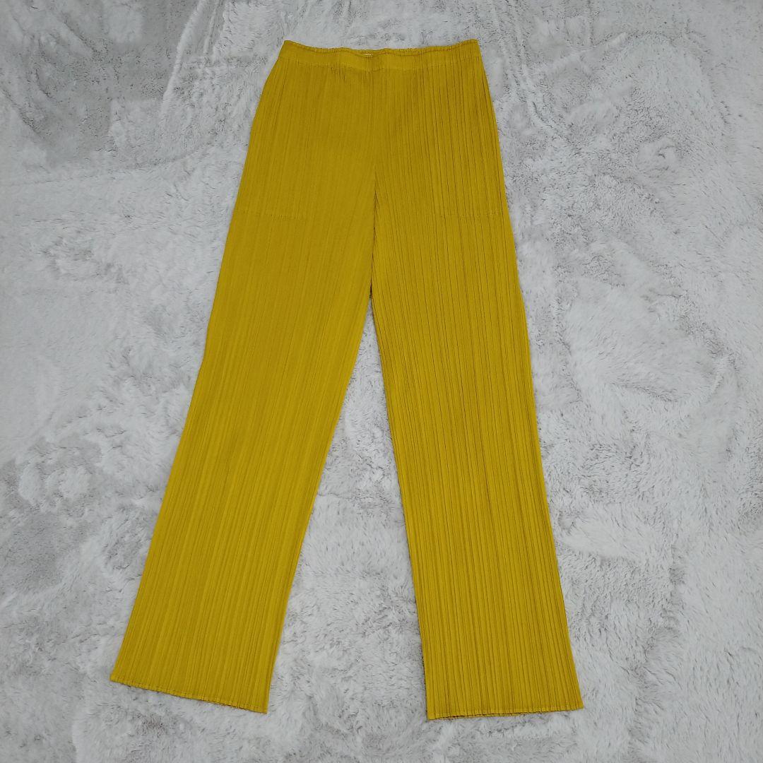 け*い様 イエロープリーツプリーズパンツ