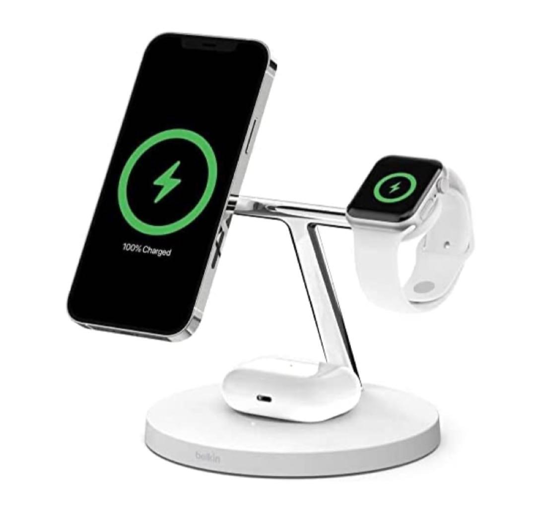【値引き可】Belkin 3 in 1 MagSafe充電器 最大15W高速充電