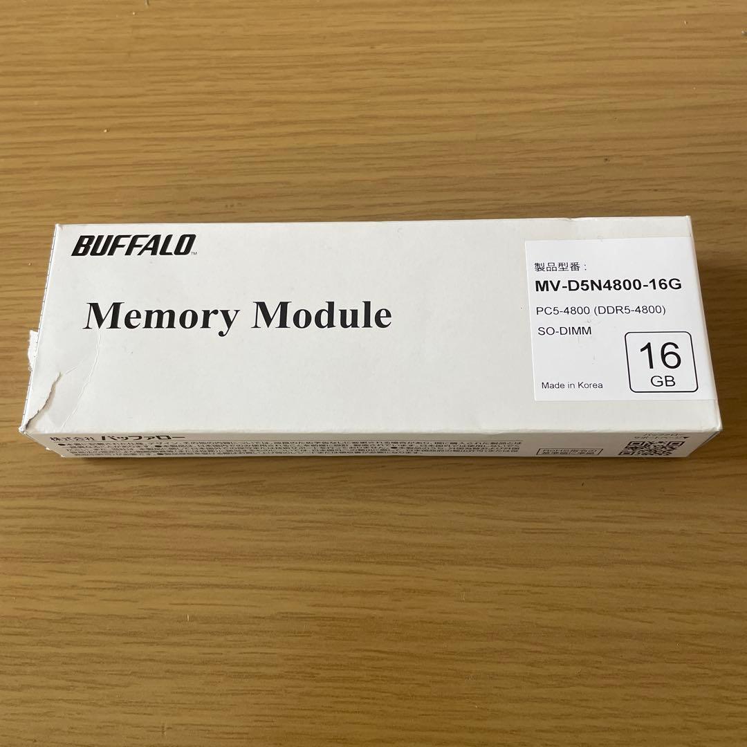 新品・開封済 BUFFALO PC5-4800対応 SO-DIMM 16GB