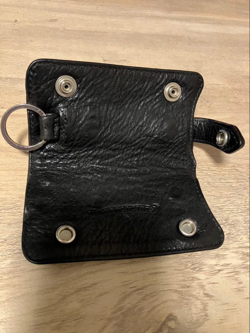 ★mm_406★クロムハーツ レザーキーケース クロスボタン 黒
