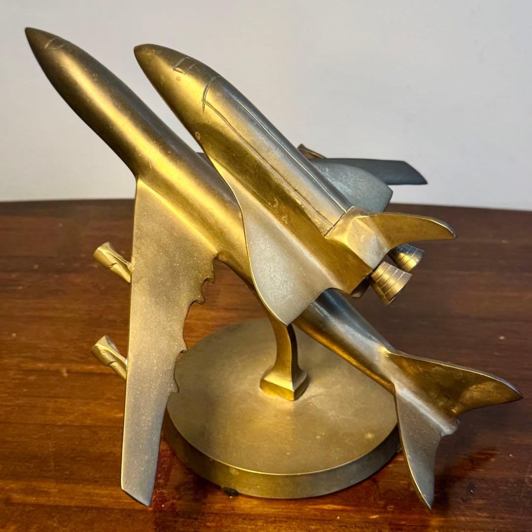 ヴィンテージ真鍮 飛行機模型 スタンドタイプ