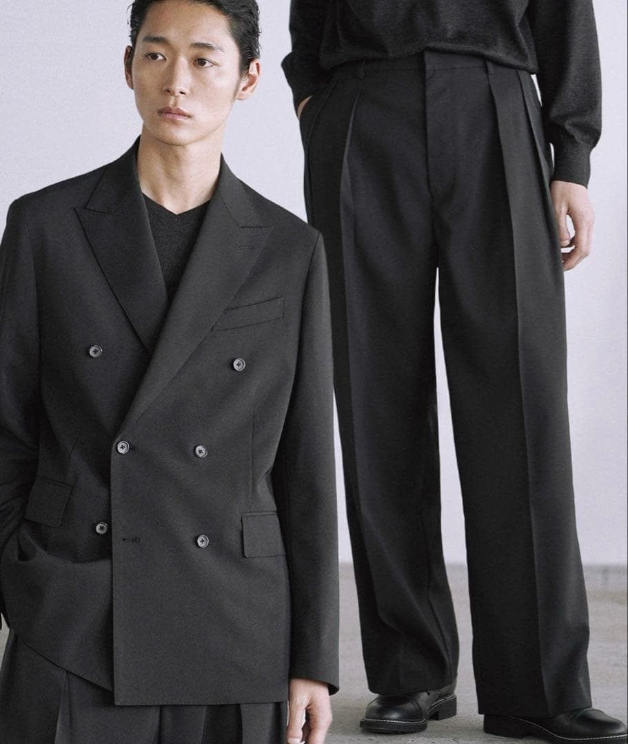 【WYM LIDNM】HIGH TWIST PE DOUBLE SUITブラック